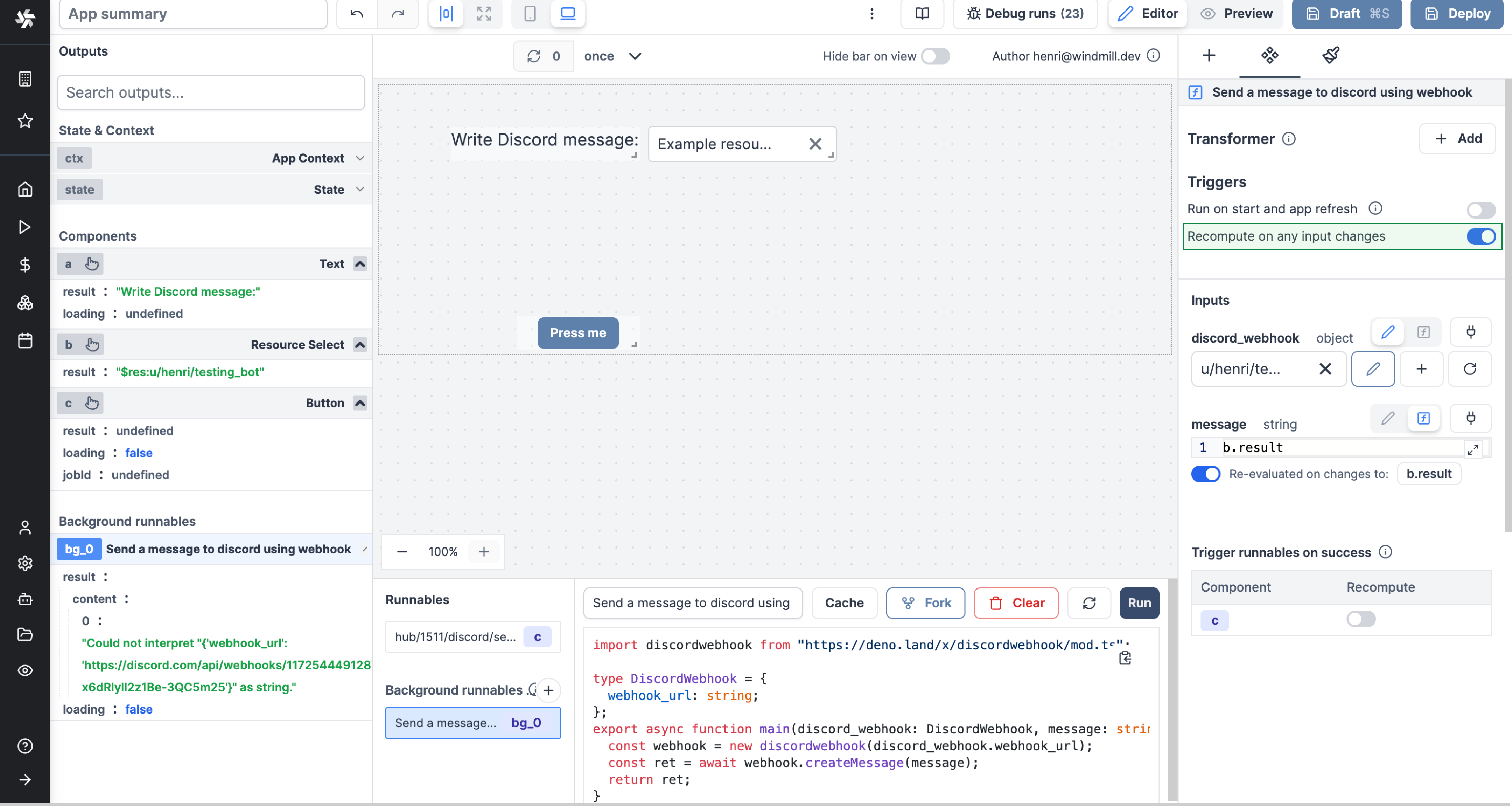 Recompute on Any Input Change Recompute on Any Input Change