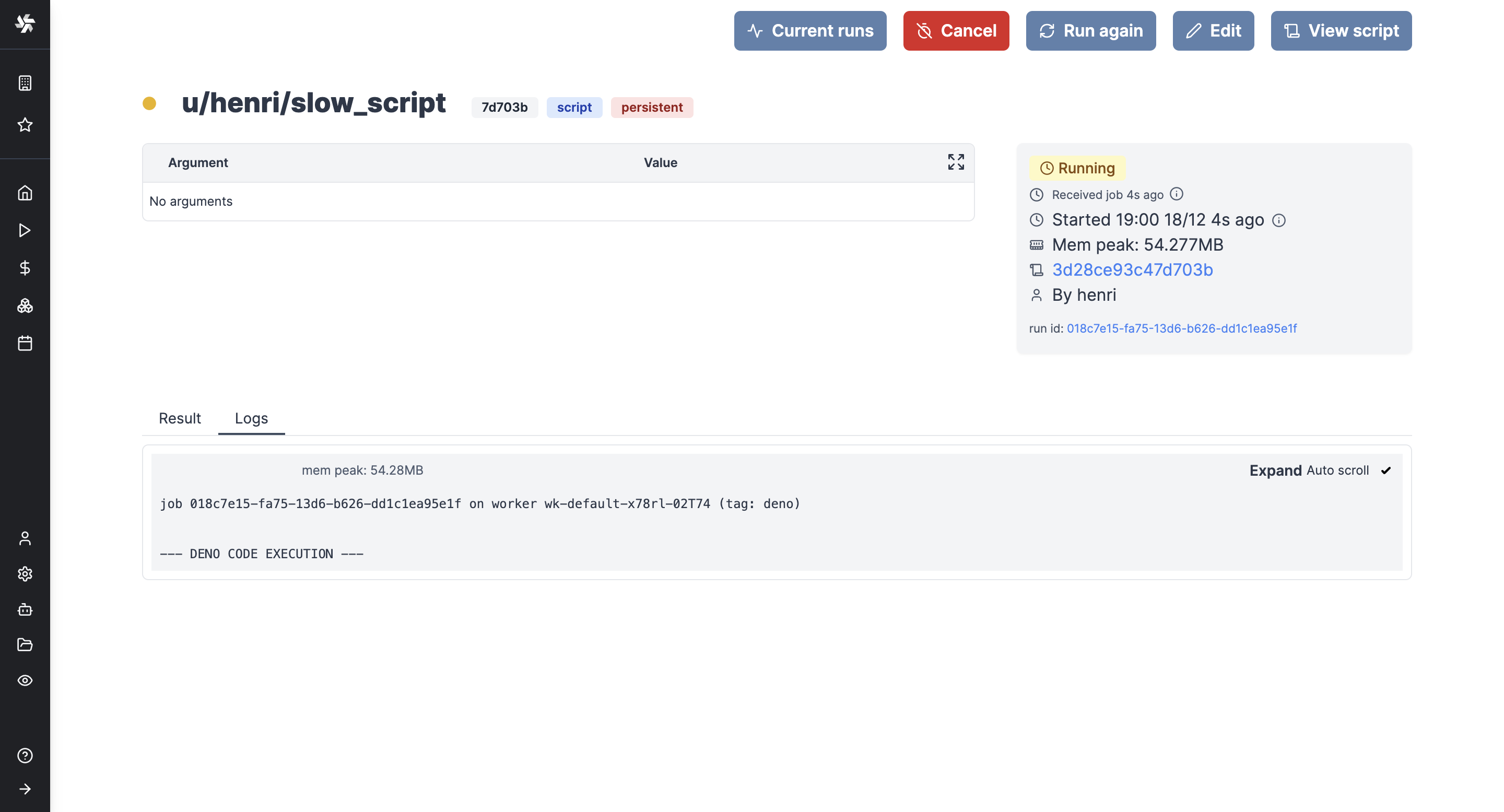 Cancel perpetual script Cancel perpetual script
