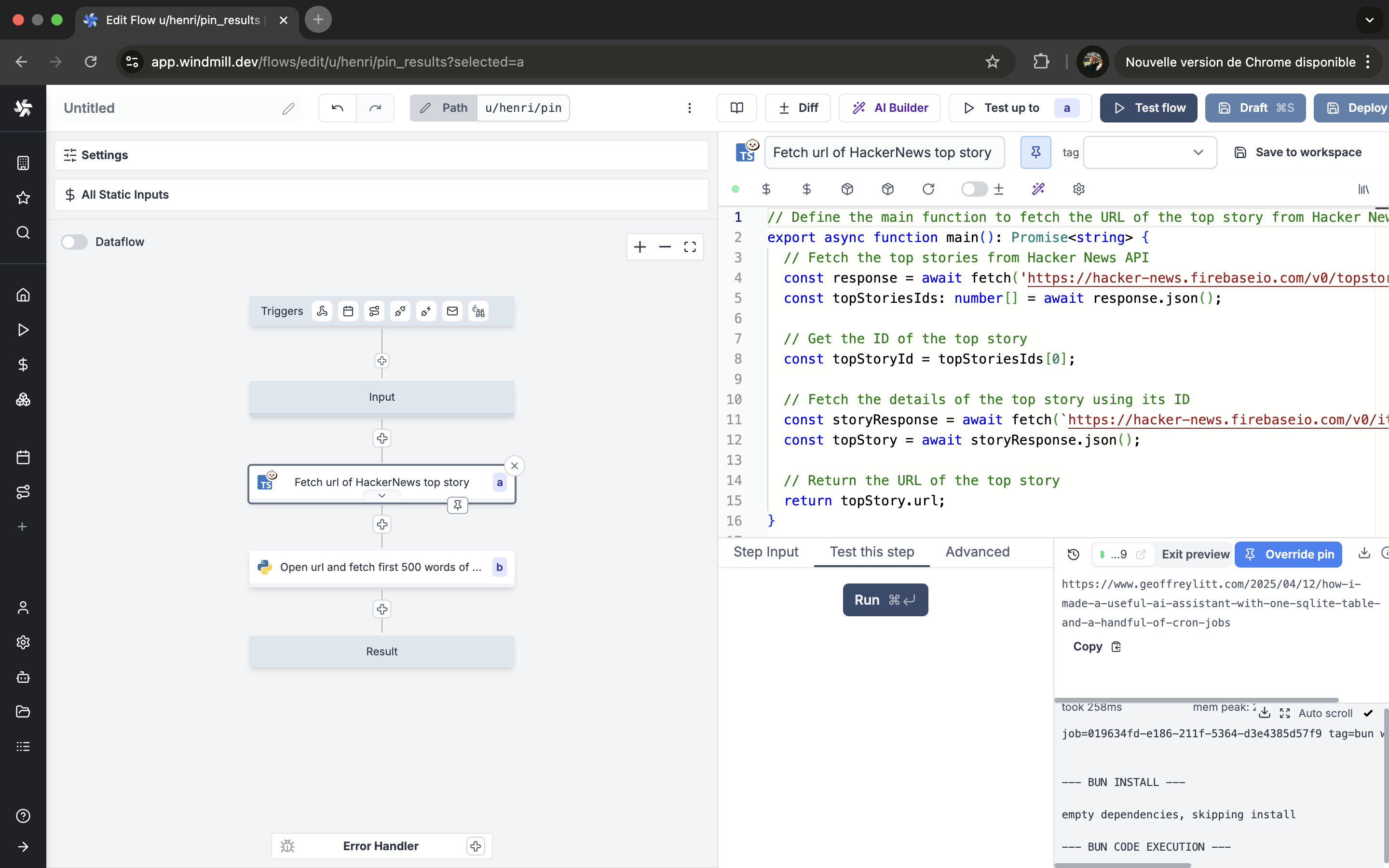 Override pin Override pin